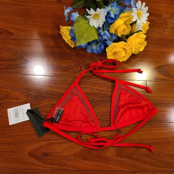 Kendall +Kylie 2pc Red Bikini Set Size Small - Picture 3 of 11